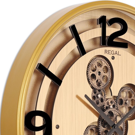 Regal Mechanica Gold Çarklı Duvar Saati