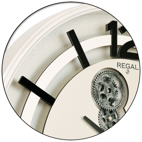 Regal Mechanica Sedef Beyaz Çarklı Duvar Saati
