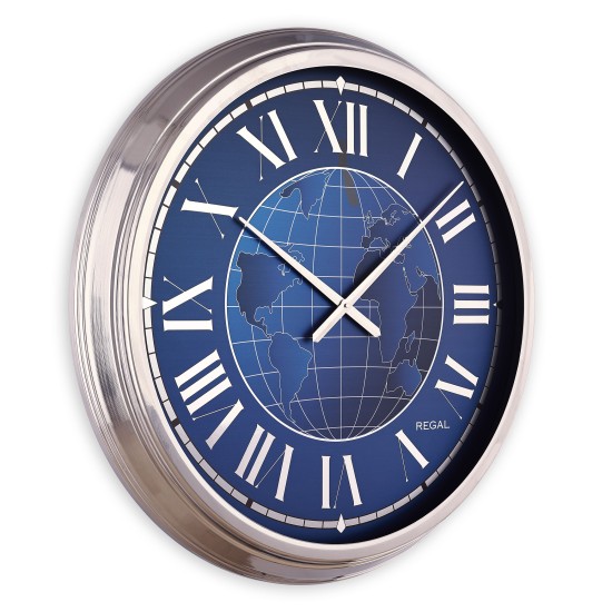 Regal Dünya Haritalı Dekoratif Büyük Boy Duvar Saati