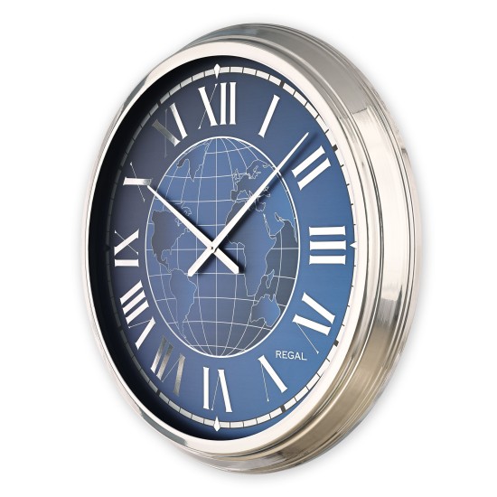 Regal Dünya Haritalı Dekoratif Büyük Boy Duvar Saati