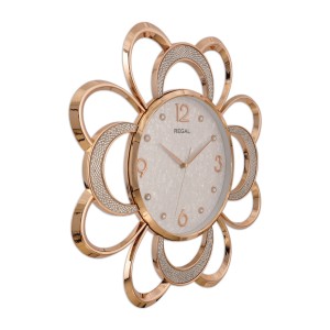 Modern Işıltı Gold Duvar Saati