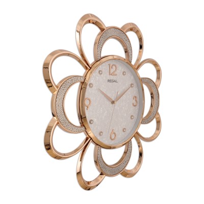 Modern Işıltı Gold Duvar Saati