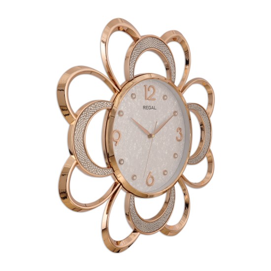 Modern Işıltı Gold Duvar Saati