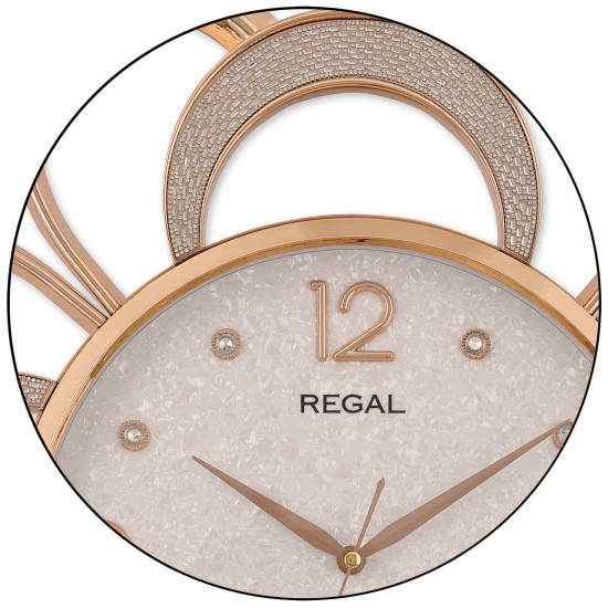 Modern Işıltı Gold Duvar Saati