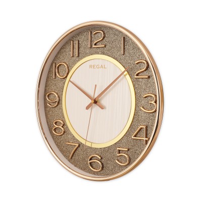 Pırıltı Serisi Duvar Saati | Gold-Beyaz