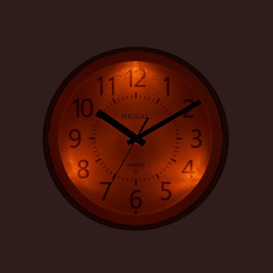 Gece Işıklı, Sese Duyarlı Duvar Saatı Turuncu