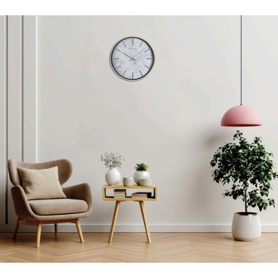 İnce Çerçeve Oniks Mermer Desen Duvar Saati