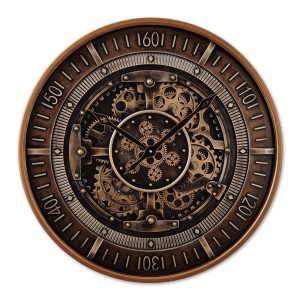 Vintage Bronze Çarklı Duvar Saati