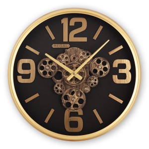 Dekoratif Çarklı Metal Duvar Saati