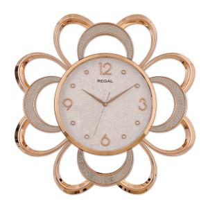 Modern Işıltı Gold Duvar Saati