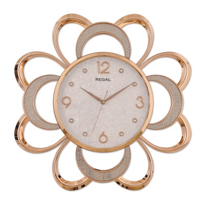 Modern Işıltı Gold Duvar Saati