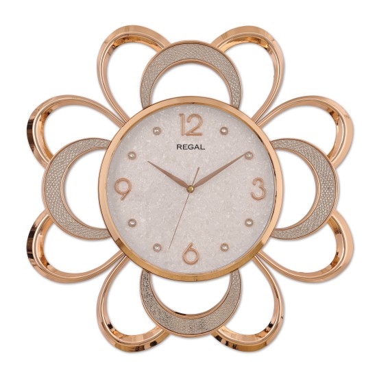 Modern Işıltı Gold Duvar Saati