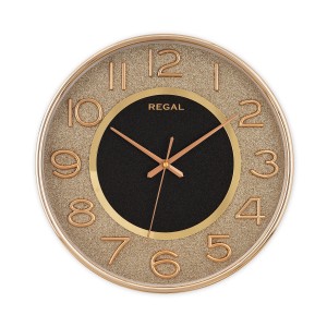 Pırıltı Serisi Duvar Saati | Gold-Siyah