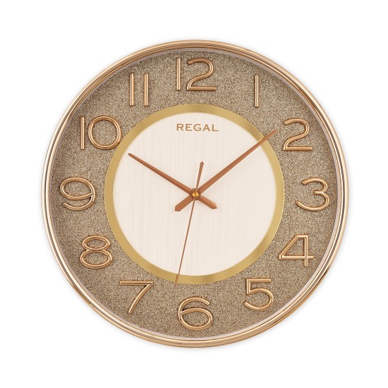 Pırıltı Serisi Duvar Saati | Gold-Beyaz